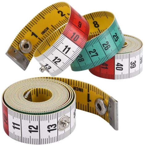 Lntyq Stück Nähbandmaß, Körpermaßband, 150 cm / 60 Zoll Nähband, doppelseitiges Nähband mit Knopf