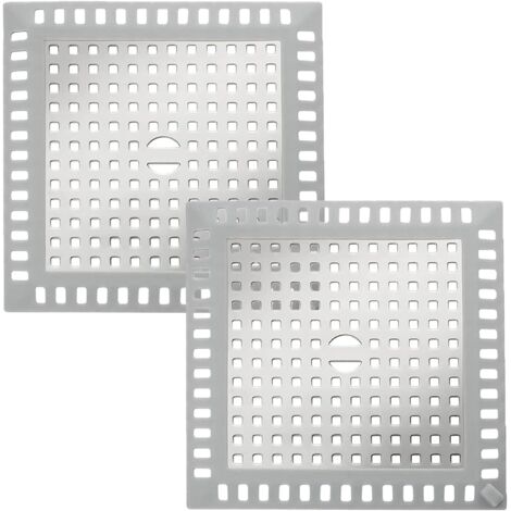 Lntyq Stück quadratischer Küchenspülenstöpsel, Abflussschutz, Badewannen-Abflussfilter, Duschablaufabdeckungen mit Saugnapf, für Dusche, Waschbecken, Badewanne, 12,3 x 12,3 cm