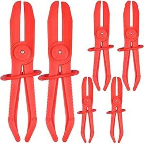 Lntyq Stück Schlauchschellen, Bremsschelle, leichte und bequeme Kunststoffschelle, rot, für Bremsschläuche, Gas-Kraftstoffleitungen und die meisten flexiblen Schläuche