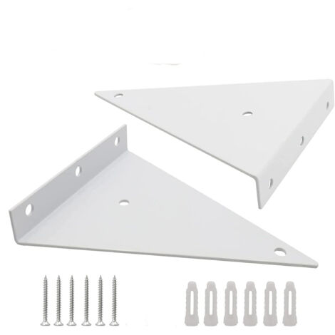 Lntyq Stück Wandregalhalterungen, industrielle Wandregalträger, robuste Metallregalträger, Metallregalträger für Wohnzimmer, Schlafzimmer, Badezimmer (Weiß)