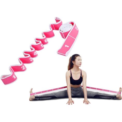 Lntyq Stück Widerstandsbänder für lateinamerikanische Tänze für Mädchen, Pilates, Yoga, elastischer Dehnungsgürtel, Ballett-Stretchgürtel, Übungsseil, Zuggurt für Fitness, Sport, Gymnastik, Training