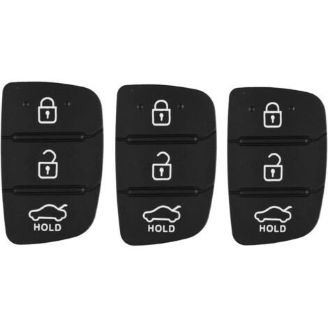 Lntyq stücke Auto Ersatz Gummi mit Tasten Auto Schlüssel 3 Taste Tastatur