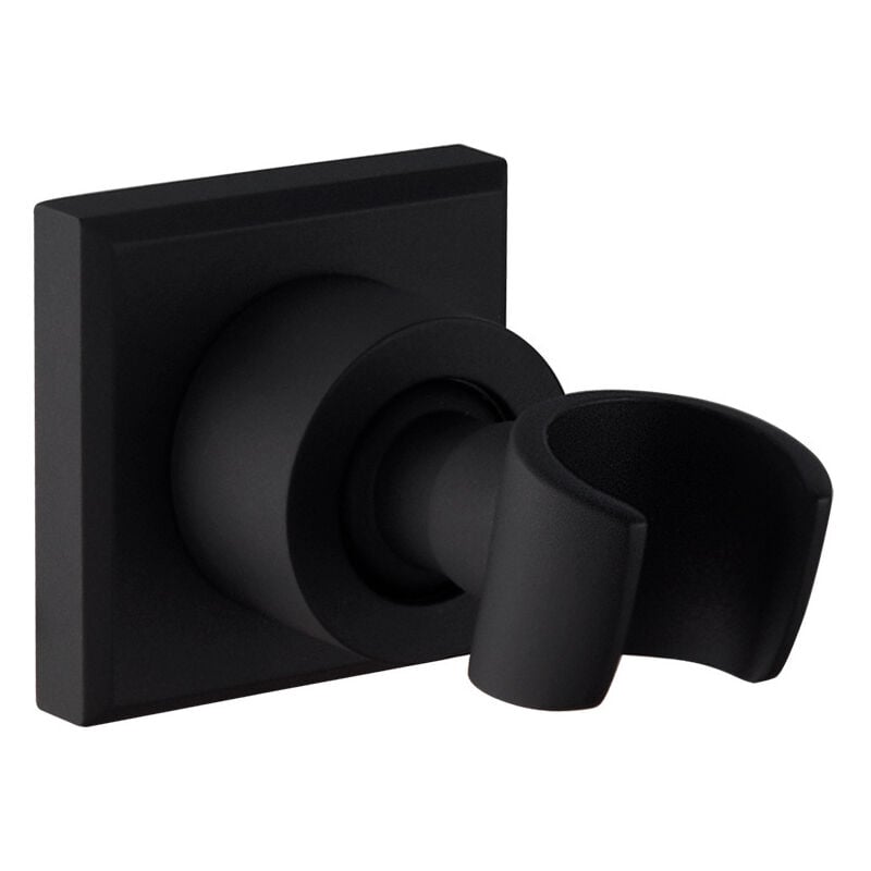 Lntyq - Support de douche noir en acier inoxydable, support de pommeau de douche mural, support de pommeau de douche rotatif à 360 °, carré
