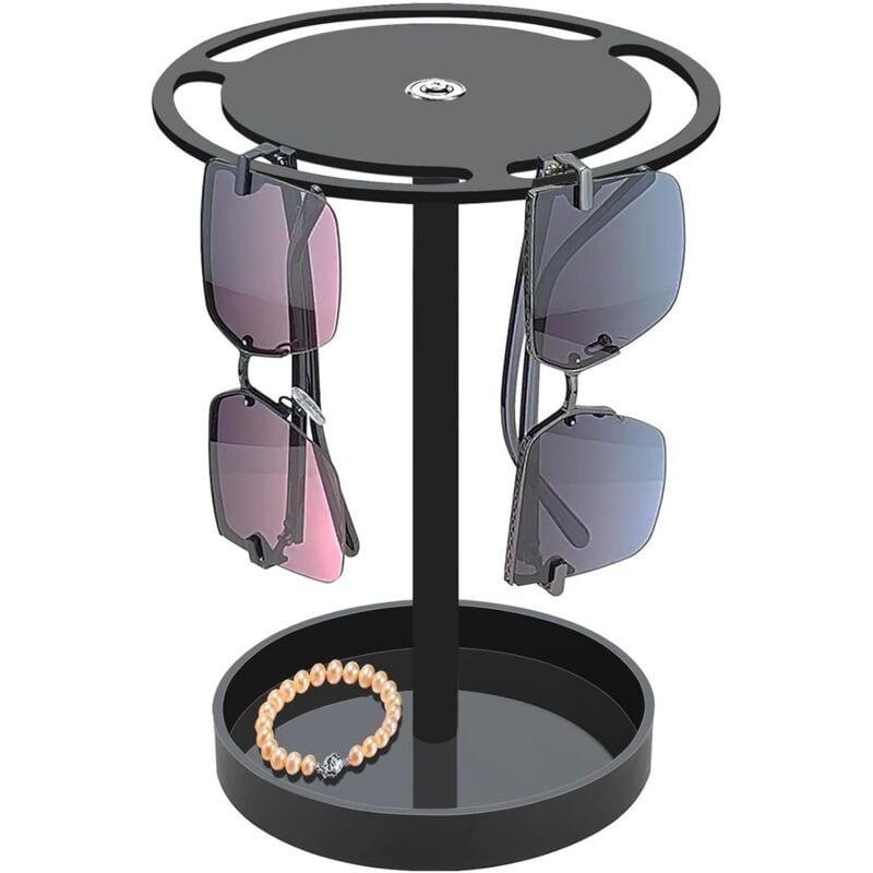 Lntyq - Support de Rangement pour Lunettes,Support Rotatif pour Lunettes de Soleil en Acrylique Présentoir Rotatif portatif de Lunettes de Soleil