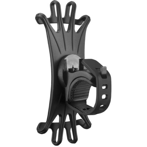 Lntyq Support de téléphone pour vélo, support de téléphone universel pour moto, réglable, rotation à 360 °, anti-vibration, silicone, compatible avec iPhone 15/14 Pro Max, Galaxy et autres appareils d