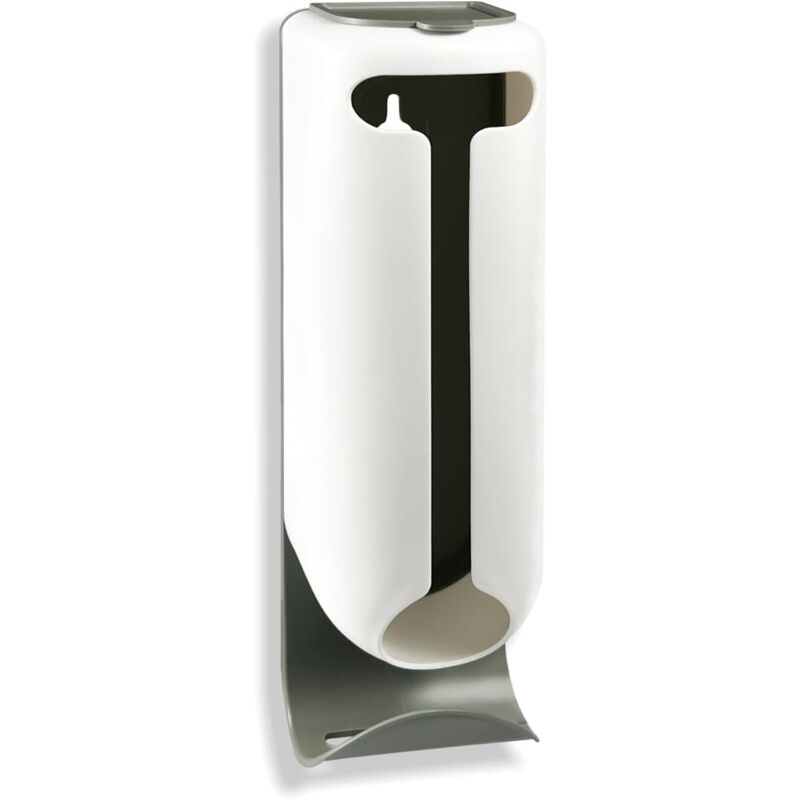 Support mural pour sacs en plastique avec adhésif, sacs d'épicerie économiseur de rouleau de cuisine paquet de protection contre la fraîcheur et sacs