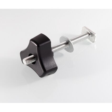 Lntyq T-Nut-Klemme, Holzbearbeitungswerkzeugsatz T-Nut-Holzbearbeitungswerkzeug-Klemmvorrichtung (T-Schraube + M8-Kunststoffgriff + Abstandshalter)