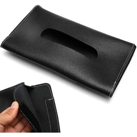 Lntyq Taschentuchbox für die Sonnenblende im Auto – Toilettenpapierhalter aus Leder für die Sonnenblende, Taschentuchbox aus Kunstleder, universelle Taschentuchbox
