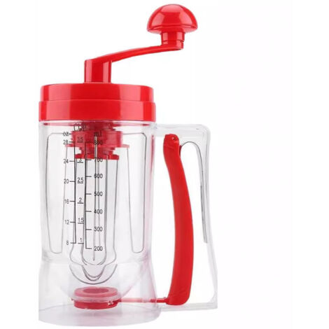 Lntyq Teigmixer, Pfannkuchen-Cupcake-Teigmixer-Spender-Mixer-Maschine Manuelles Backwerkzeug zum Zubereiten von Kuchen und Waffeln