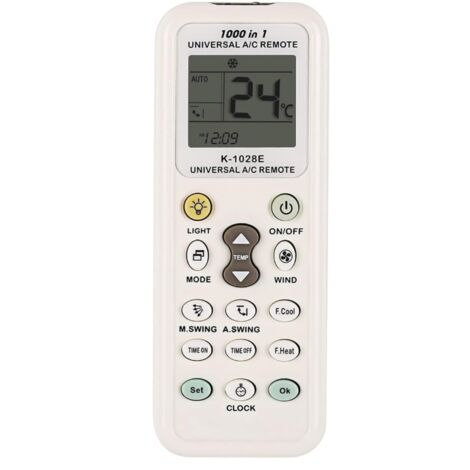 Lntyq Télécommande Universelle climatiseur pour LG Gree Midea Toshiba Haier Daikin Hitachi Sharp Panasonic Samsung Sanyo Hisense Fujitsu Whirlpool et Plus de 1000 Marques contrôleur de climatisation