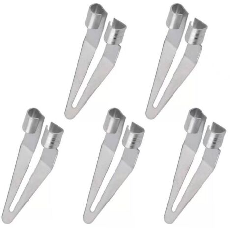 Lntyq Tête lisse en métal pour réparation de soudure, convient pour tuyaux en plastique PP, pare-chocs de voiture, coques en plastique, panneaux intérieurs de moto (5 pièces)