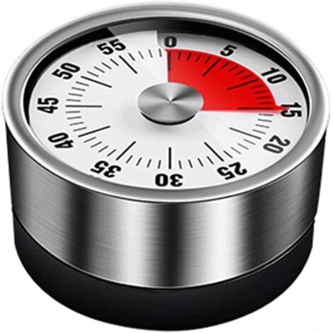 Lntyq Timer, mechanischer Küchentimer, magnetischer Adsorptionstimer, Restzeitanzeige mit akustischem Alarm, magnetischer Timer, Kochtimer