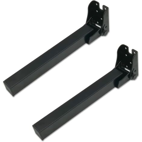 Lntyq Tischbein klappbar, Klappbein, klappbares Tischbein - Höhe: 30cm - Design: Schwarz - Material: Eisen - für Tisch Bett Sofa Camping Auto - 2er Set