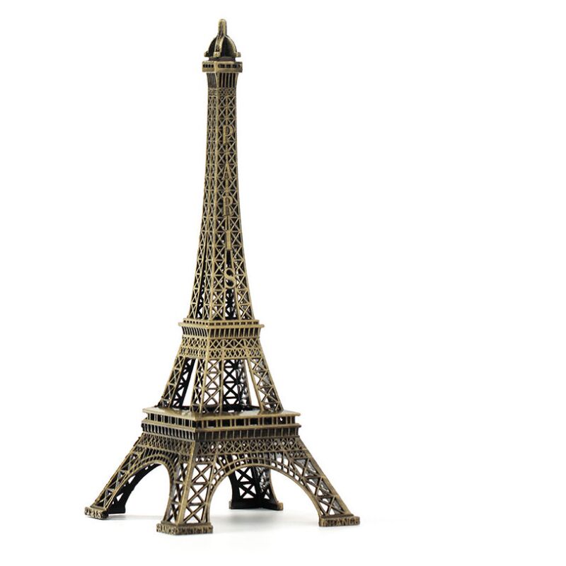 Tour Eiffel rétro européenne de Paris en métal en fer forgé modèle ornements de bureau(251010cm) - Lntyq