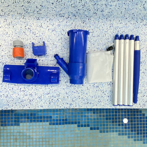 Lntyq Tragbarer Boden-Staubsauger für Schwimmbäder mit Saugnapf, Reinigungsset für Schwimmbäder