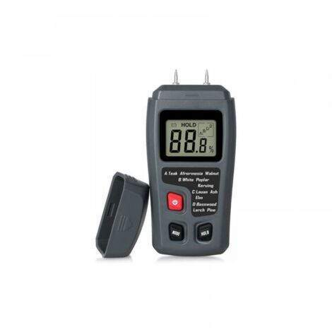 Lntyq Tragbarer Holzfeuchtetester, LCD-Holzfeuchtedetektor, Feuchtigkeitstester für die Messung der Brennholzpapierfeuchtigkeit