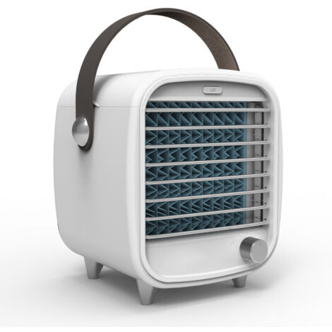 Lntyq Tragbarer Luftkühler, mobile USB-Klimaanlage, 4-in-1-Klimaanlage mit leisem Ventilator, Luftbefeuchter und Luftreiniger, persönlicher Mini-LED-Luftkühler für das Schlafzimmer im Homeoffice, 16,5