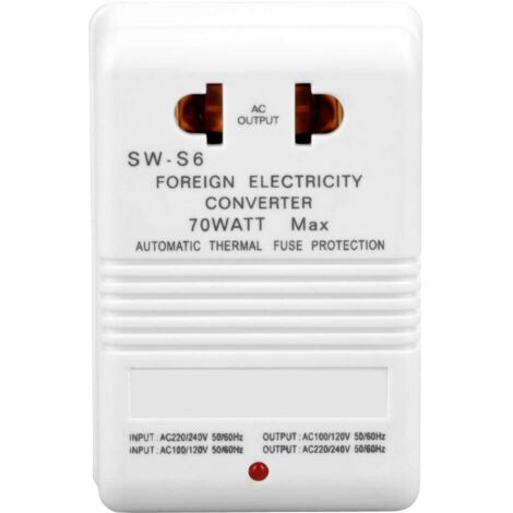 Lntyq Transformateur de convertisseur élévateur de Tension 70W 110V/120V à 220V/240V ,Prise Standard CN
