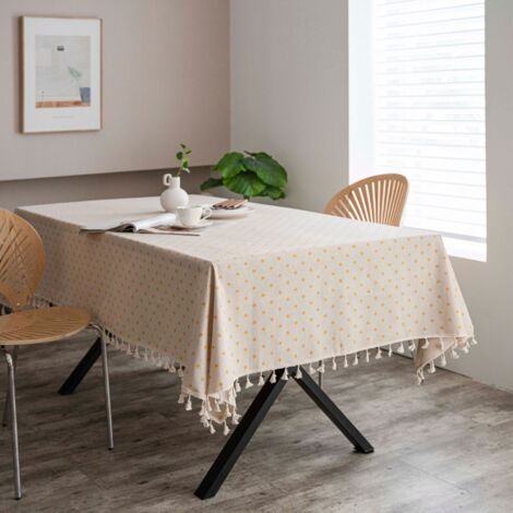 Lntyq Transparente Tischdecke, Schutzfolie für Tisch, feine rechteckige Schutztischdecke aus PVC, geeignet für den Garten im Freien und den Innenbereich, wasserdicht und waschbar, fettabweisend (140 c