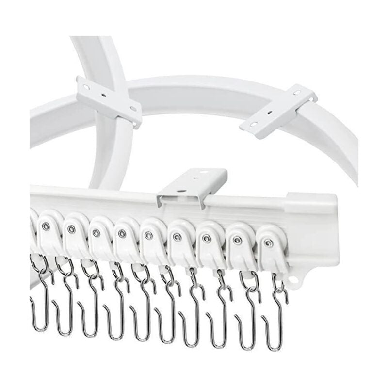 Lntyq - Tringle Rideau Flexible Extensible de 5 Mètres - Barre Rideau, Rail pour Rideaux Séparateurs de Pièces