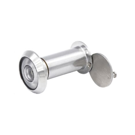Lntyq Türspion in Edelstahl Optik - Türspion zum Einbau in 35-60mm Flügel im 220° Winkel - mit Glasabdeckrosette - Türspion