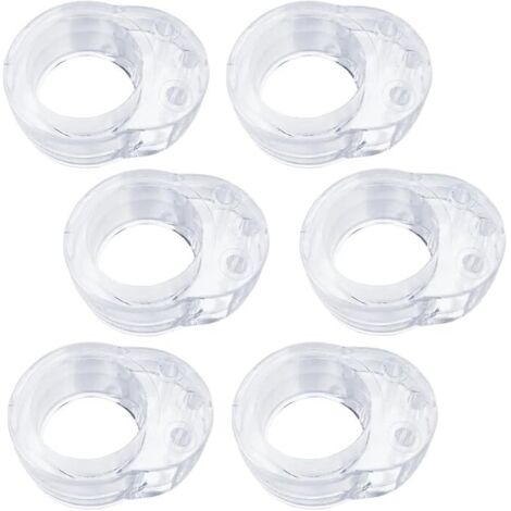 Lntyq Türstopper, 6 Stück Transparent Gummi Türstopper Silikon Türstopper Stopper-Türen Türklinke Türstopper Türstoßstange Wandschutz Türstopper Anti-Türklinke