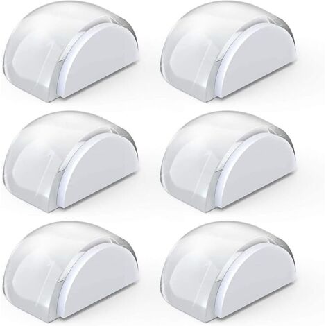 Lntyq Türstopper, Transparente Türstopper Klebetürstopper für Fußböden und Parkett, Türstopper Schutz für Türen und Wände, 6St