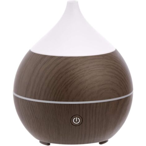 Lntyq Ultraschall-Aromatherapie-Diffusor für ätherische Öle mit Bluetooth-Lautsprecher, Sockel in Braunholzoptik, 200 ml