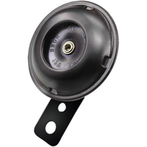Lntyq Universelle 12-V-wasserdichte, runde, laute Hupe, Motorradhupe, 1,5 A, 105 dB, für Motorrad, Fahrzeug, Auto, LKW, Moped, Roller (SCHWARZ)