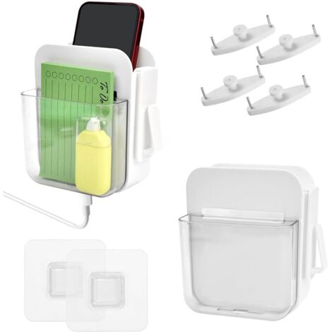 Lntyq Universelle Wandhalterungen, selbstklebende Fernbedienungsbox, wandmontierte Aufbewahrung für TV-Fernbedienungen, wandmontierter Fernbedienungshalter, wandmontierte Aufbewahrungsbox für Fernbedi