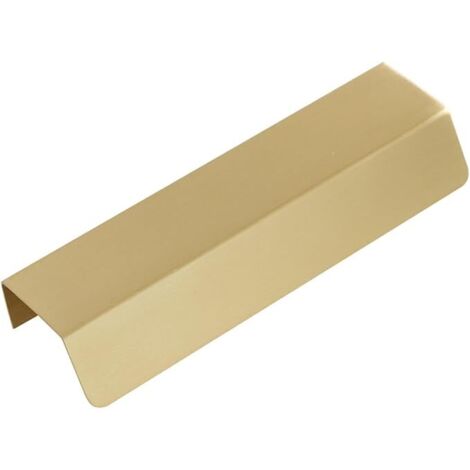 Lntyq Unsichtbare, verdeckte Möbelbeschläge, Schrankgriffe, Schubladengriffe aus goldenem Messing, Küchenschrankknöpfe, für Badezimmer, Schlafzimmer, Wohnzimmer-180 mm - 4 Stück