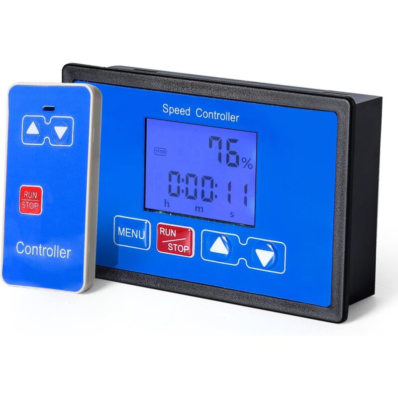 Lntyq Variateur de Vitesse, Contrôleur de Vitesse de Moteur à Courant Continu à Télécommande sans Fil Réglable LCD DC 6,5V-55V 30A