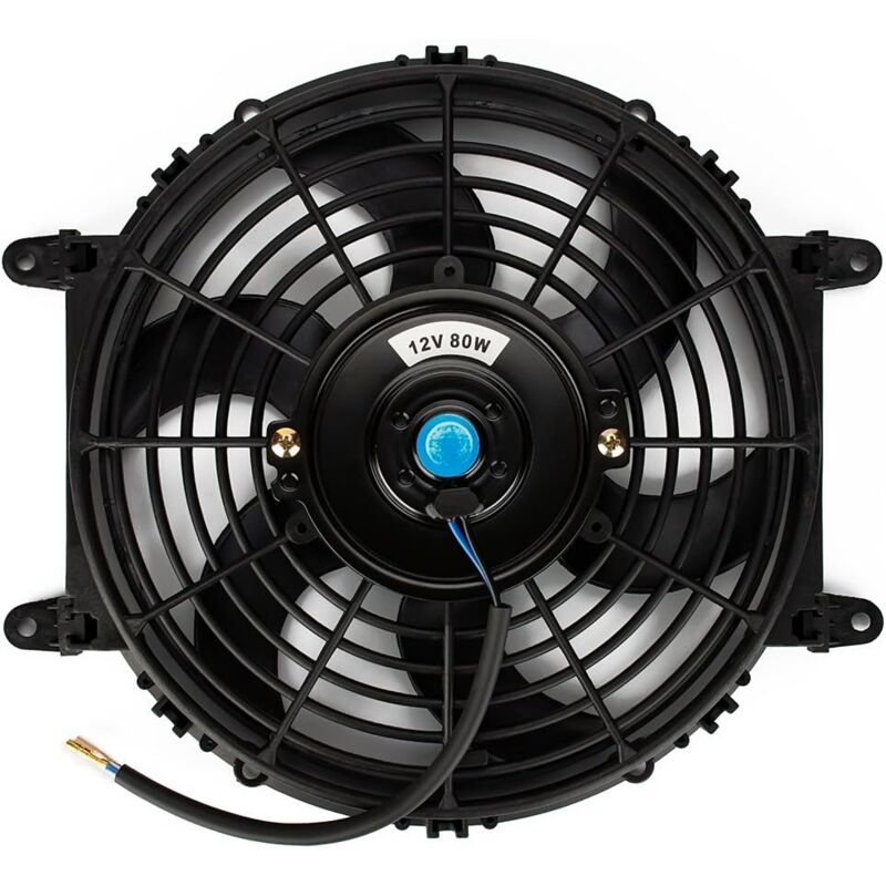 Lntyq - Ventilateur de refroidissement électrique universel - Ventilateur de radiateur 12 v - Pales de ventilateur moteur - 80W - Kit de montage