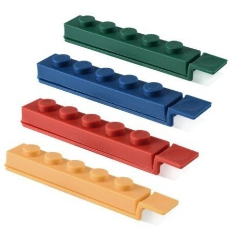 Lntyq Verschlussklammern für Lebensmittelbeutel, 11,8 cm, für die Küche, Clip-Verschluss (4 Farben), 4 Stück