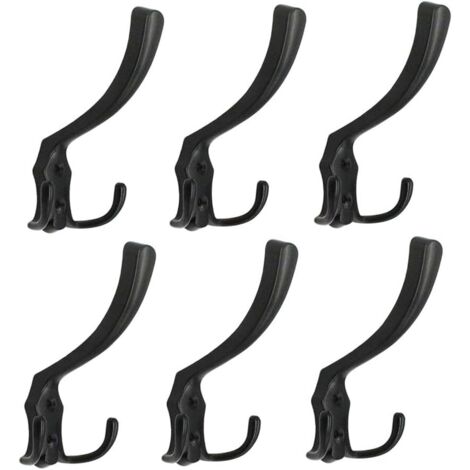 Lntyq Vintage Wandhaken 6 Stück Garderobenhaken Huthaken Retro Retro Kleiderhaken Garderobenhaken Metall Retro Wandhaken Türhaken Wandgarderobe