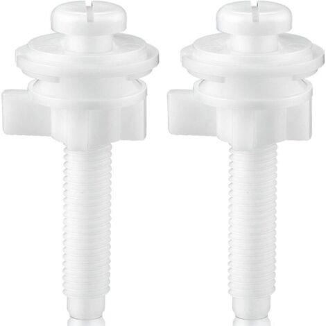 Lntyq Vis de couvercle de toilette, vis de siège de toilette,Boulons de couvercle de siège de toilette avec rondelles 2 pièces - Accessoires de siège de toilette, attaches, jeu de boulons de