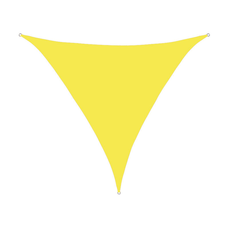 Lntyq Voile D'ombrage Triangulaire, Store Pare-Soleil étanche, Protection UV, pour Jardin Extérieur Terrasse Cour(3x3x3m,Jaune Fluo)