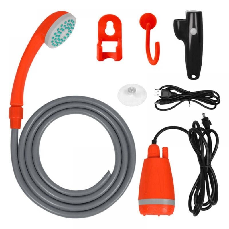 Voiture Douche Portable usb Électrique Douche Batterie Au Lithium Rechargeable Orange - Lntyq