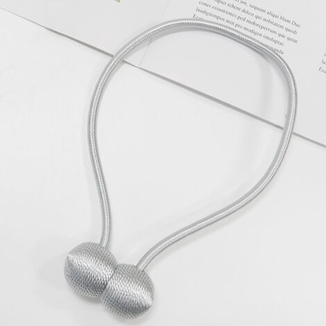 Lntyq Vorhang-Raffhalter, 2 magnetische Vorhang-Raffhalter, Vorhanghalter, Vorhang-Raffhalter, Vorhanghalter für die Dekoration im Home-Office, Grau