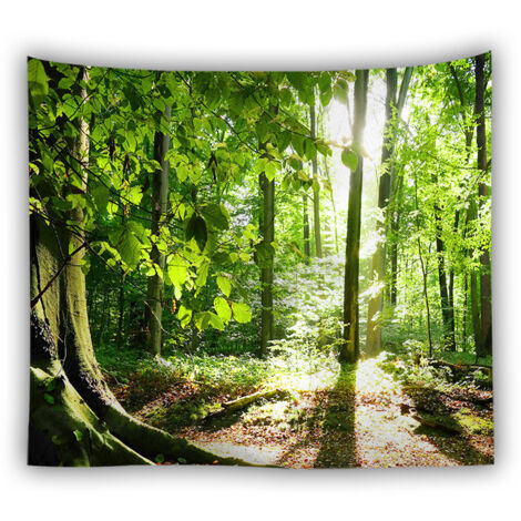 Lntyq Wandteppich, 200 x 150 cm, dekorativer Wald, Naturlandschaft für Schlafzimmer, Wohnzimmer, Wohnheim