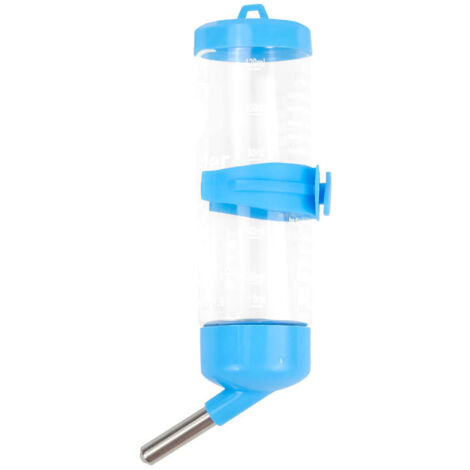 Lntyq Wasserspender aus Kunststoff, Trinkflasche, Trinkspender für Kaninchen, Hamster, Kleintiere (blau)