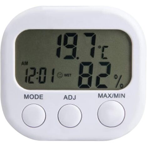 Lntyq x digitales LCD-Thermometer für drinnen und draußen, Hygrometer, Luftfeuchtigkeitsuhr –55 °C – 70 °C, LCD-Anzeige.