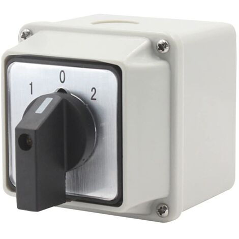 Lntyq x Drehschalter LW26-20/3, Doppeldrehschalter, 3 Positionen, 12 Klemmen mit wasserdichtem Gehäuse, 380 V, 20 A