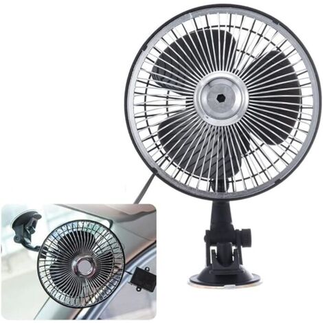 Lntyq Zoll Auto-Lüfter 12v Mall Auto-Lüfter Saugnapf Tragbarer Lüfter Automobil Auto Kühler Lüfter