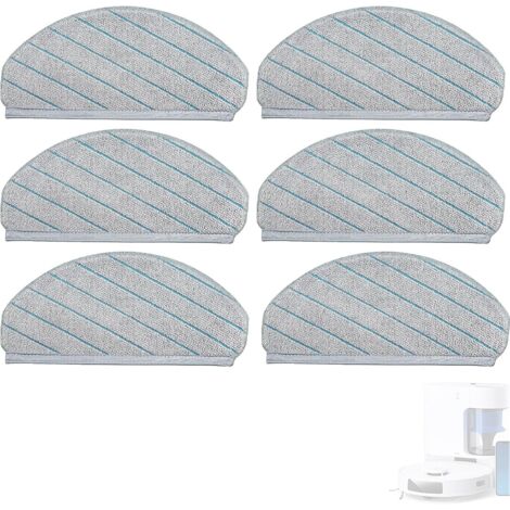 Lntyq Zubehör Reinigungstücher für Ecovacs Deebot N20, N20 Pro, N20 Plus, N20 Pro Plus, X1, X1 Plus, T10, T10 Plus, Mikrofaser-Wischtuch-Ersatzteile, 6 Stück