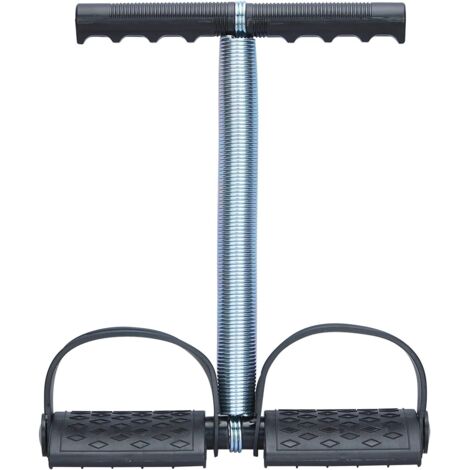 Lntyq Zugseil, elastisches Spannpedal, Bauchfeder-Ausrüstung, Exp-Beintrainer, Bauchtrimmer, Muskeltrainer für Fitness-Yoga-Training (schwarz)