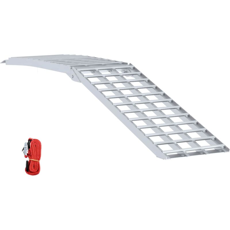 Motorcycle Ramp 680 kg Silver 680 kg Aluminium vidaXL