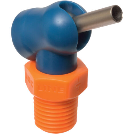 LOC-LINE Hochdruckdüse XW für Kühlmittelschlauch 1/8" 70bar, Durchmesser 2,2x12,7mm blau-orange