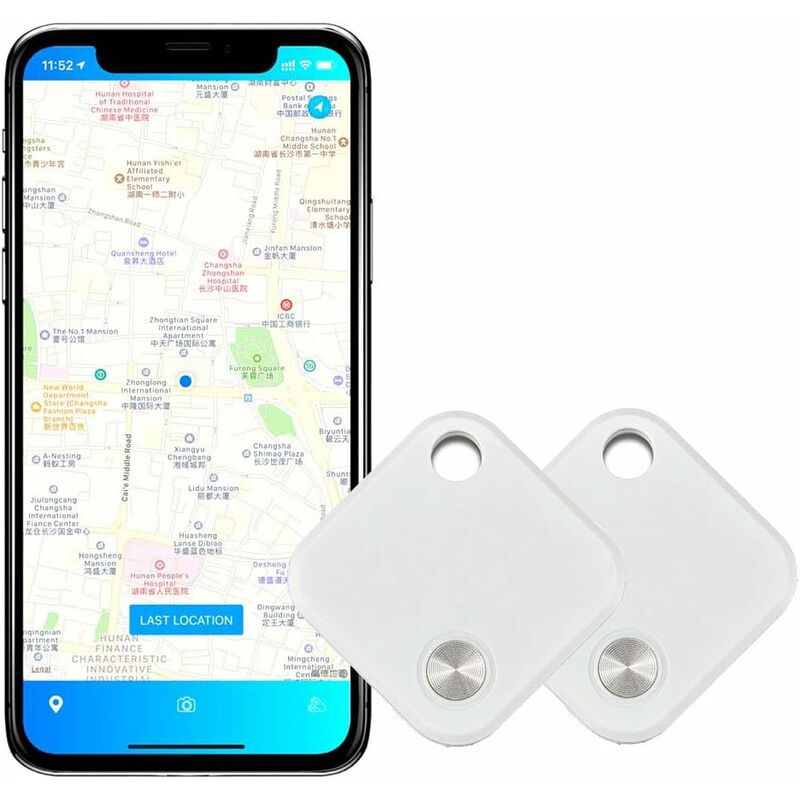 Fei Yu - Localisateur de clé, Tracker Bluetooth et Traqueur Sonore, Key Finder Anti-Perte pour Clés Chiens Chats,Localisateur d'Objets (2 pièces)