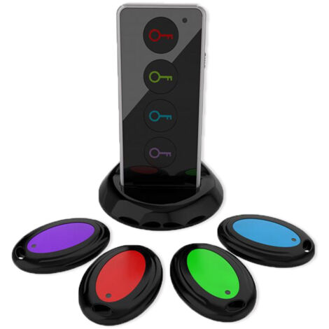 Localisateur De Clés - 120 dB - Portée 50 À 80 M - Télécommande Avec Lampe LED - 4 Récepteurs - RF